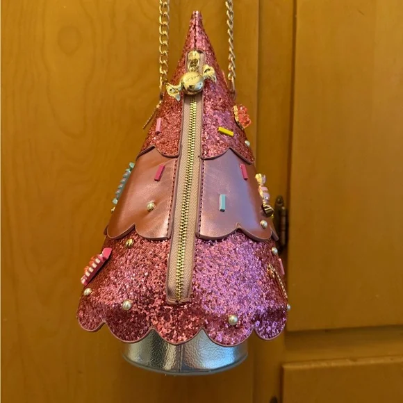 Betsey Johnson - Kitsch Candy Tree Zipper Closure Crossbody Bag Pink - Picture 4 of 7